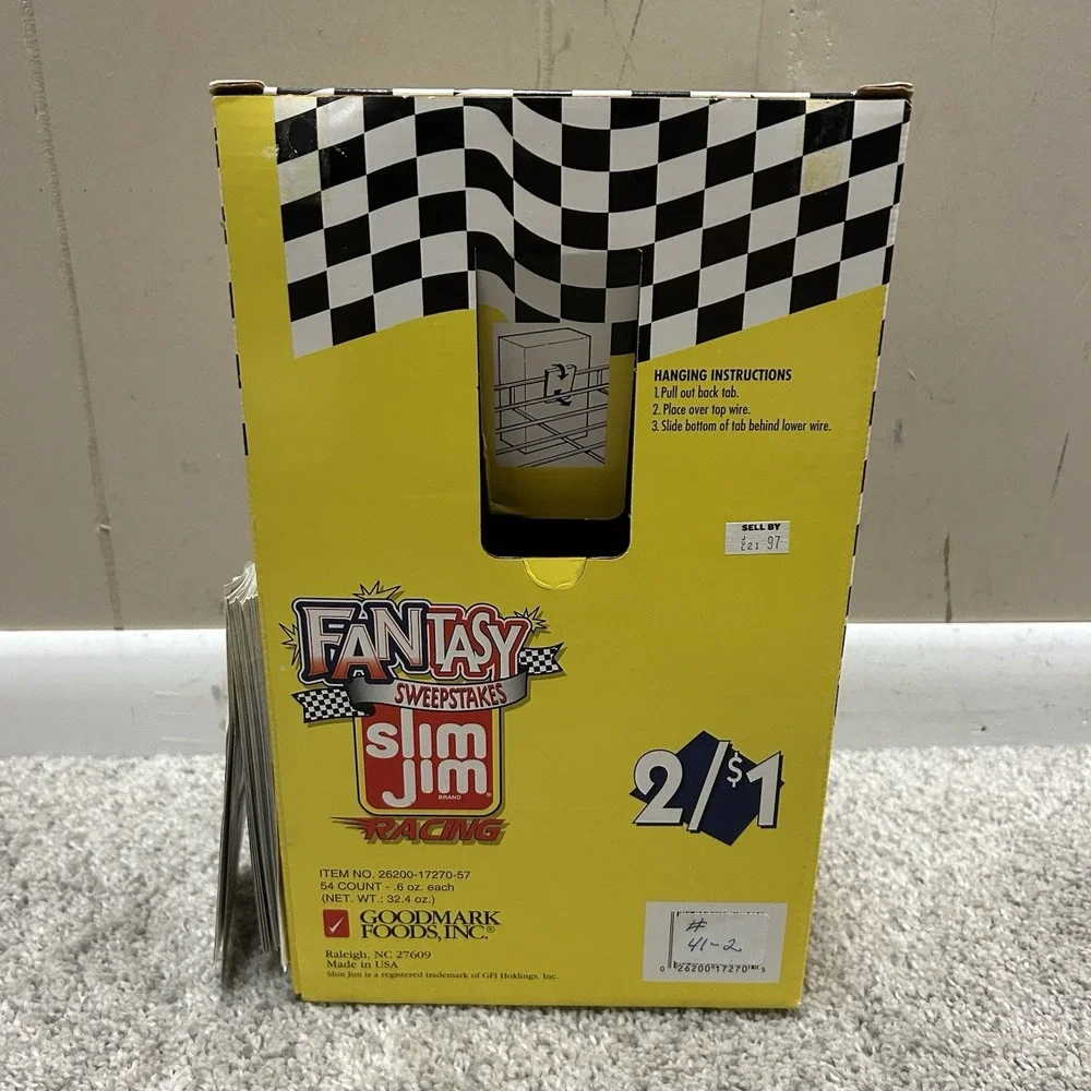 Vintage Slim Jim Racing Store Box‎ Mike Cope Jason Keller Autograph Signed Auto